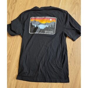 Coal Tracker T Shirt Double Sided Graphics Adult Sz Small Black Outdoor Tee